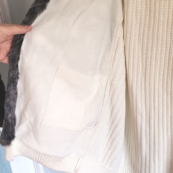 NYDJ Not your Daughters Jeans Faux Fur open tunic vest size XL - Picture 3 of 7